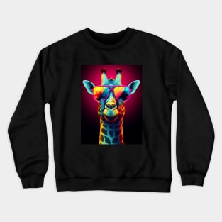 Aesthetic Funny Giraffe Wearing Glasses Crewneck Sweatshirt